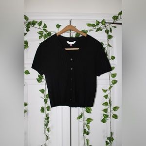 Walmart Brand Button Up Crop Top
